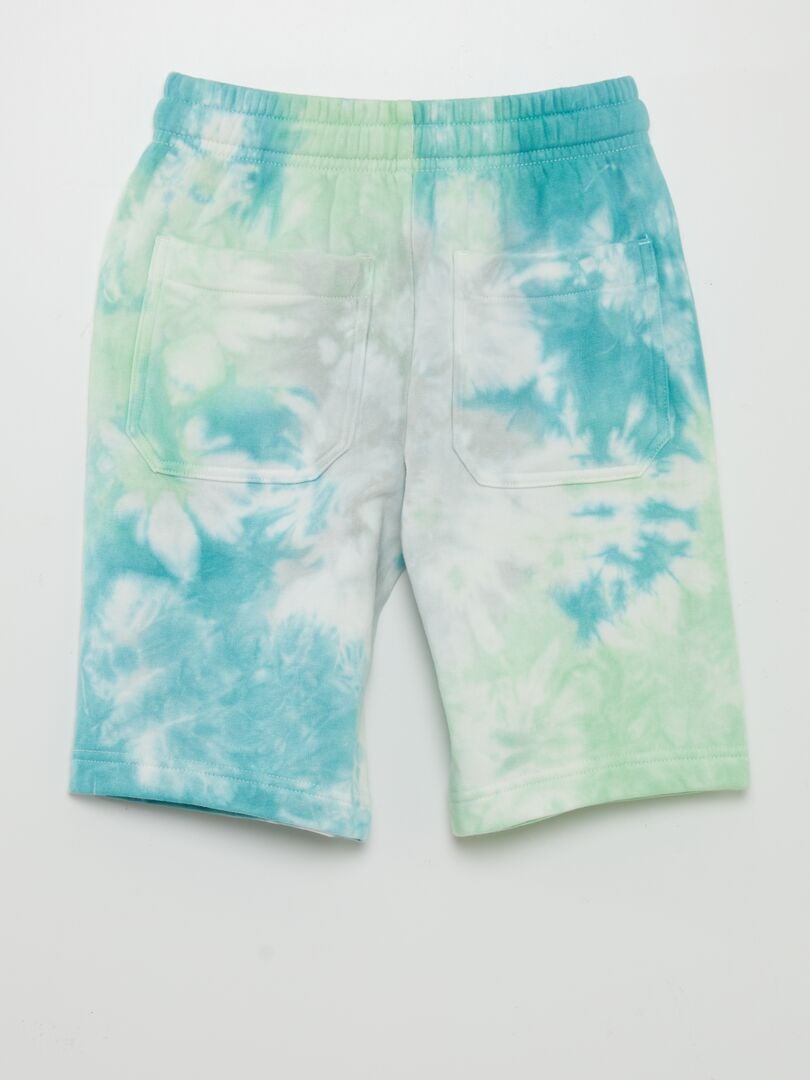 Bermudashorts van fleecestof - GROEN