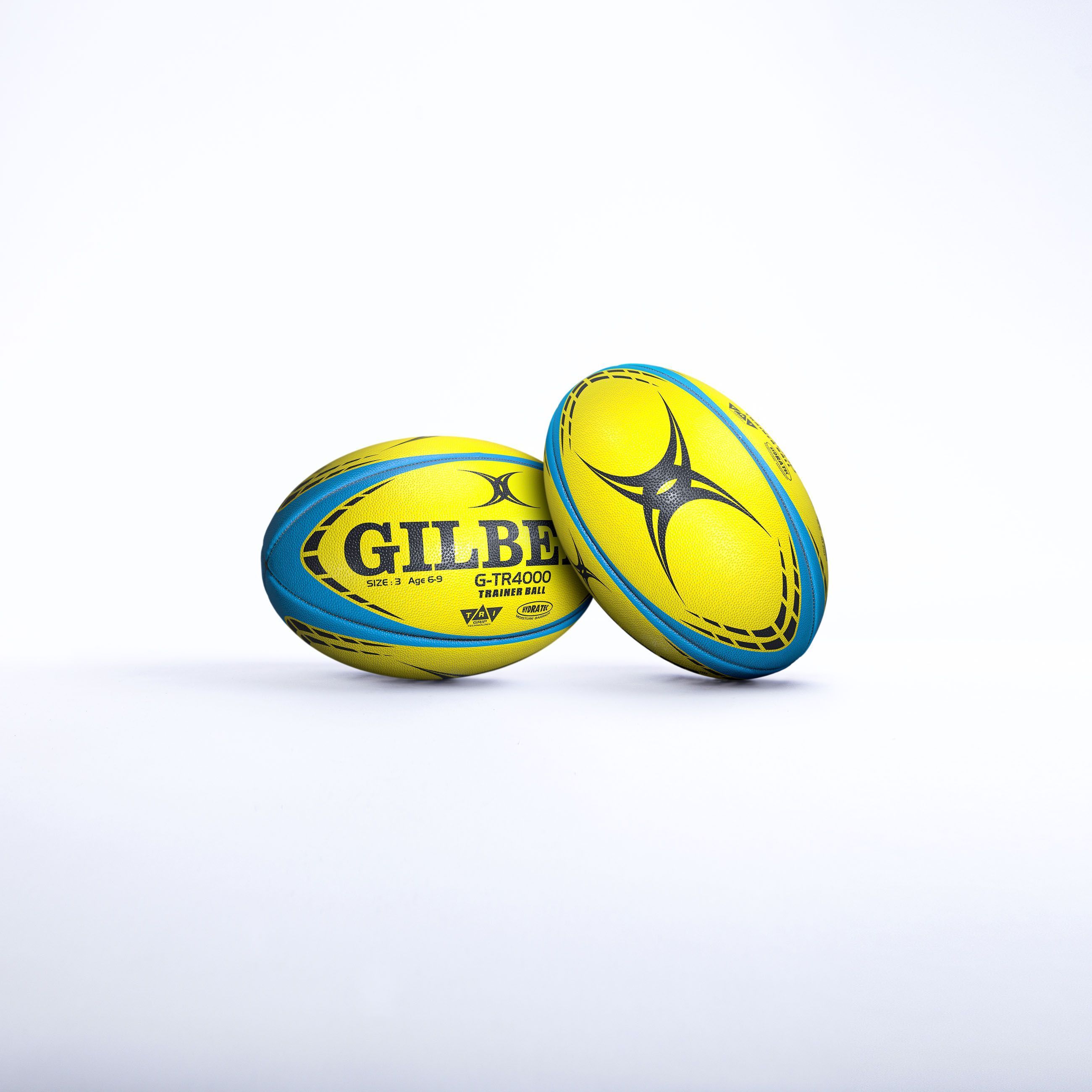 Bola de rugby para treino - GTR4000 - Fluorescente - GILBERT - Tamanho 3