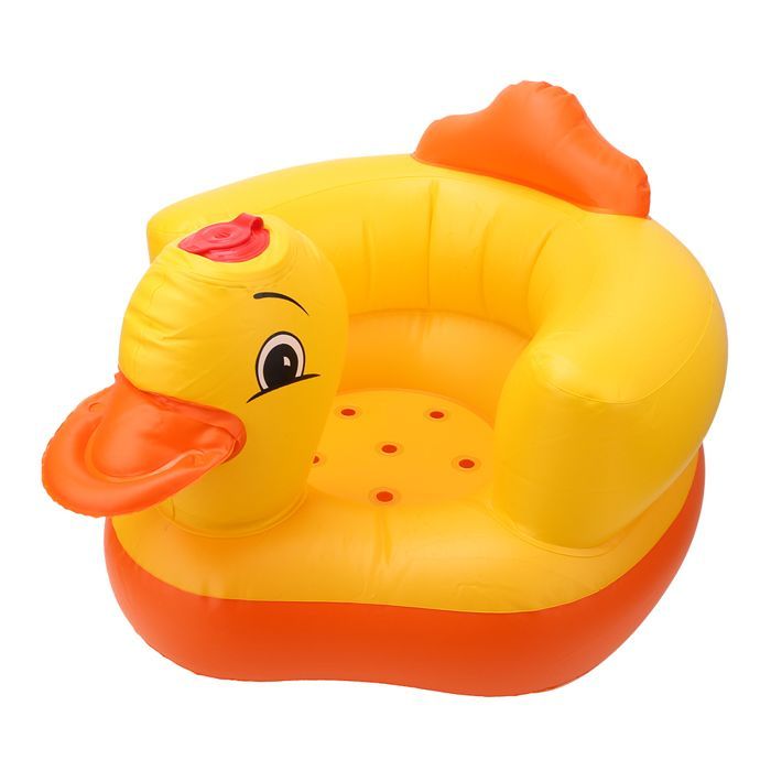 SALALIS - Canard jaune gonflable bébé chaise canapé bain tabouret sécurité siège arrière 60KG capacité portante fond ovale