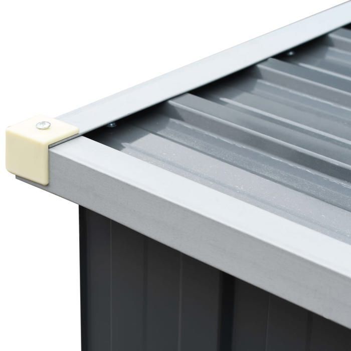 Lemon Abri de stockage de bois - VIDAXL - abri à bûches - Acier galvanisé 330x84x152 cm Gris CCL86736182