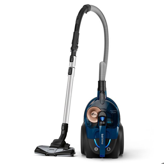Aspiradora sin bolsa Philips PowerPro Expert, con accesorios, recoge el 99,9% del polvo, 900 W, negra (FC9747/09)