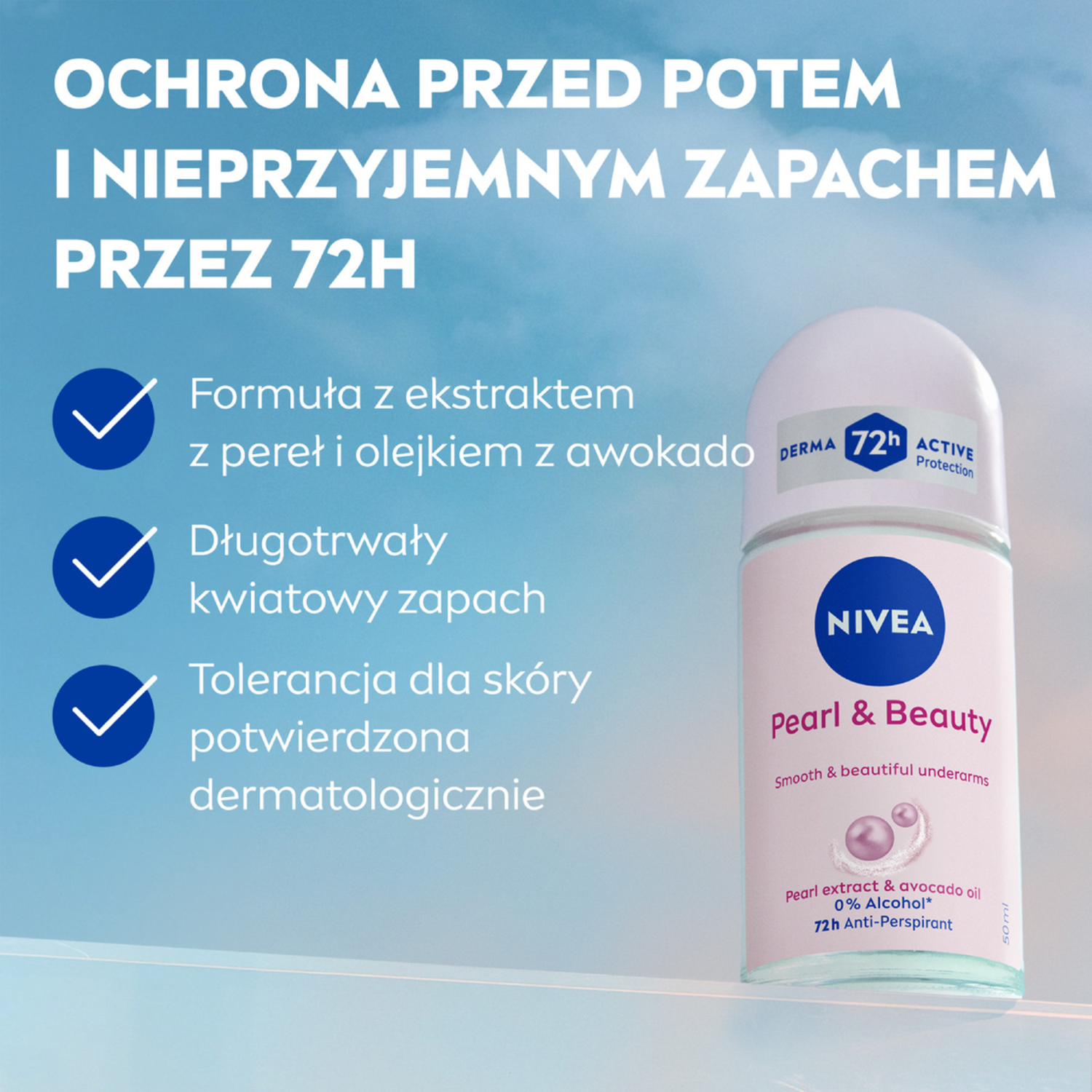 Nivea ženski roll-on antiperspirant 50ml Pearl Beauty
