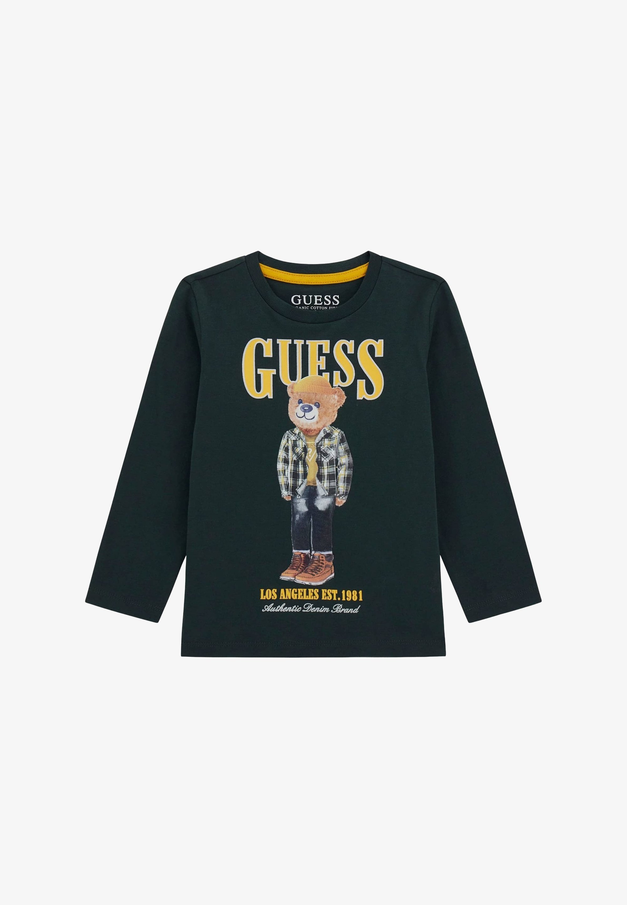 Guess PRINTED - T-shirt à manches longues - vert foncé