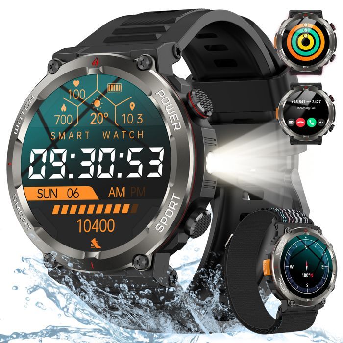 Smartwatch para homens e mulheres com tela HD de 1,45