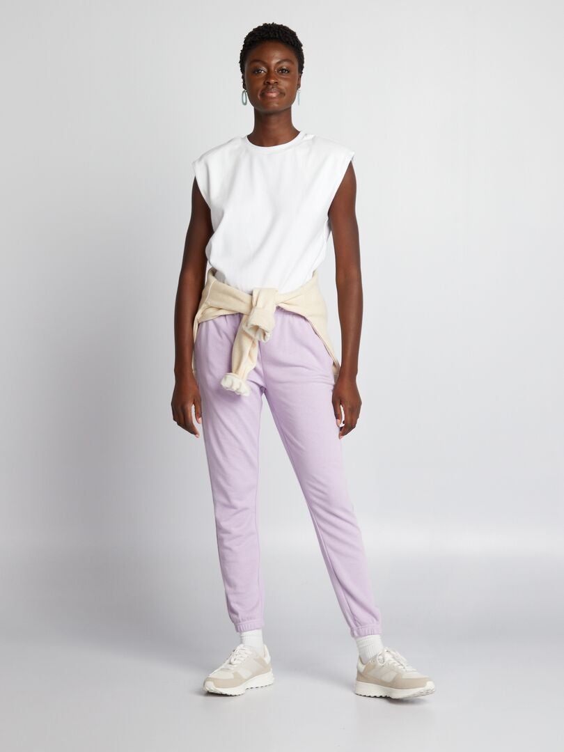 Fleece joggingbroek - PAARS
