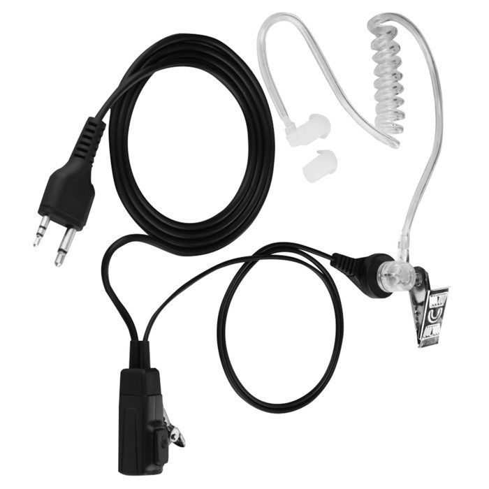 SALALIS Walkie-Talkie Headset, In-Ear Headphones with Transparent Tube, Microphone Headset for Midland Walkie-Talkie Headset