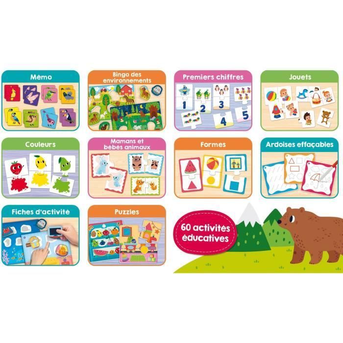 Educational game - LISCIANI - Carotina Baby - 60 activities - Memory and logic - Discovering the basics - Ages 2+