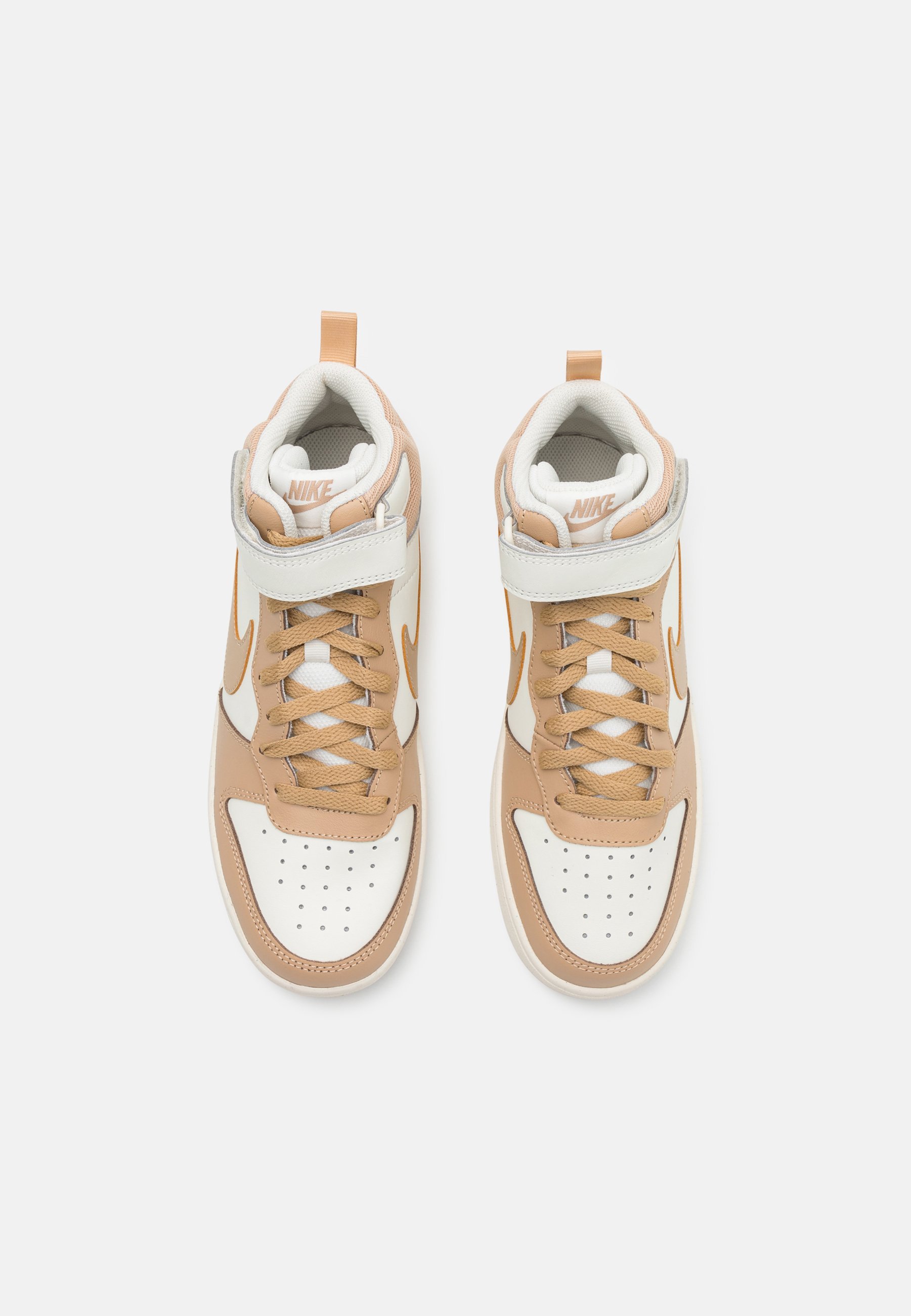 Nike Sportswear COURT BOROUGH MID 2 UNISEX – High-Top-Sneaker – Hellelfenbein/Hanf/Segelblau