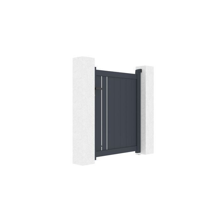 Puerta - Casanoov - GIONA - 1 m de altura (120 cm) - Gris antracita - Aluminio
