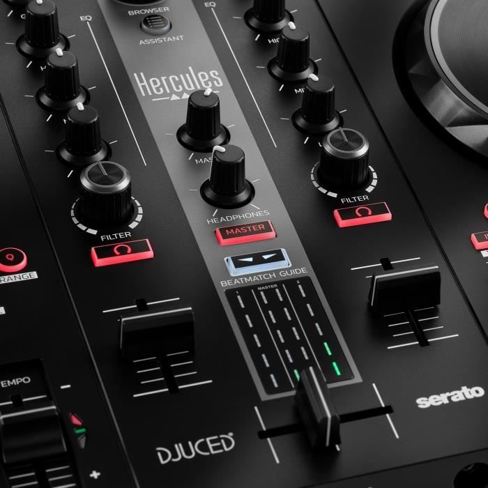 Controlador de DJ HERCULES INPULSE 300 MK2 - Controlador de DJ USB - 2 canais - 16 pads - Software e tutoriais - Placa de som integrada