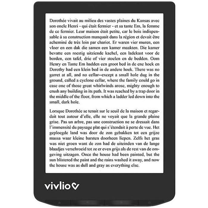 Leitor de e-books Vivlio - Tela de 6 polegadas - Bateria com duração de até 1 mês - Design leve