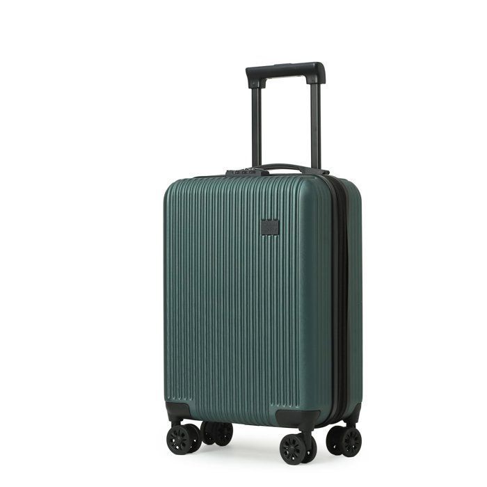 CabinFly Cruisair Expandable Cabin Suitcase, ABS Hard Shell, 55x35x25 cm, Green, 4 Spinner Wheels, TSA Lock