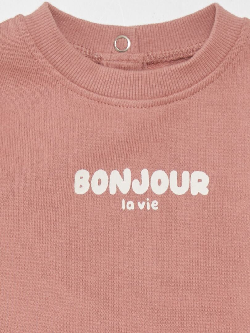 Lichtgewicht fleece sweatshirt - Roze