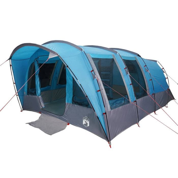 Tienda de campaña tipo túnel vidaXL para 8 personas, azul, impermeable, tienda de campaña, refugio de camping, refugio de jardín, tienda de campaña, refugio 94750