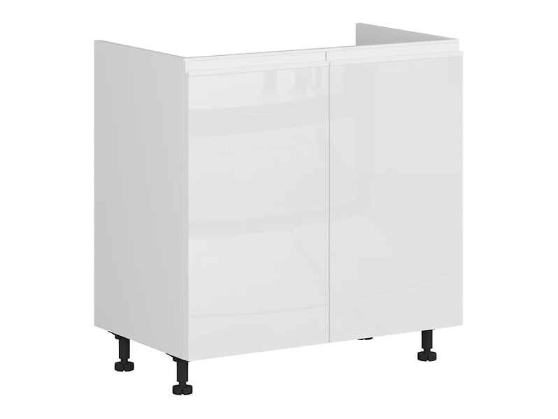 Szafka kuchenna pod zlewozmywak Sole 80 cm dwudrzwiowa biały połysk