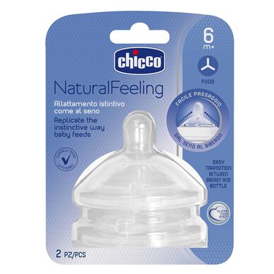 Θηλή Chicco NaturalFeeling Fluxo Papa 6 Μηνών 1 τεμάχιο 1 τεμάχιο