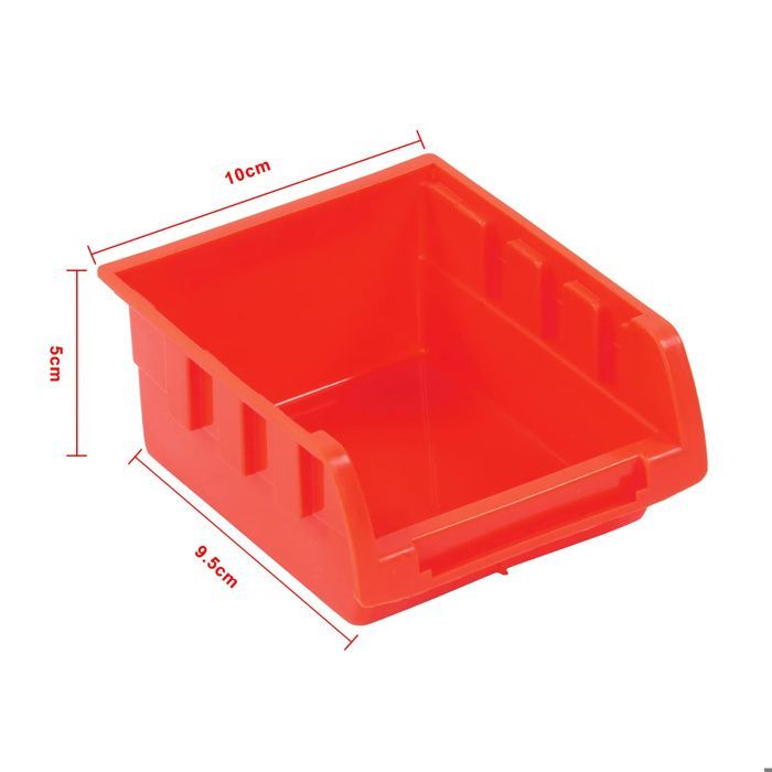 Estante para herramientas con cajas de almacenamiento, 30 contenedores, estante de pared modular y extensible, 64x41cm