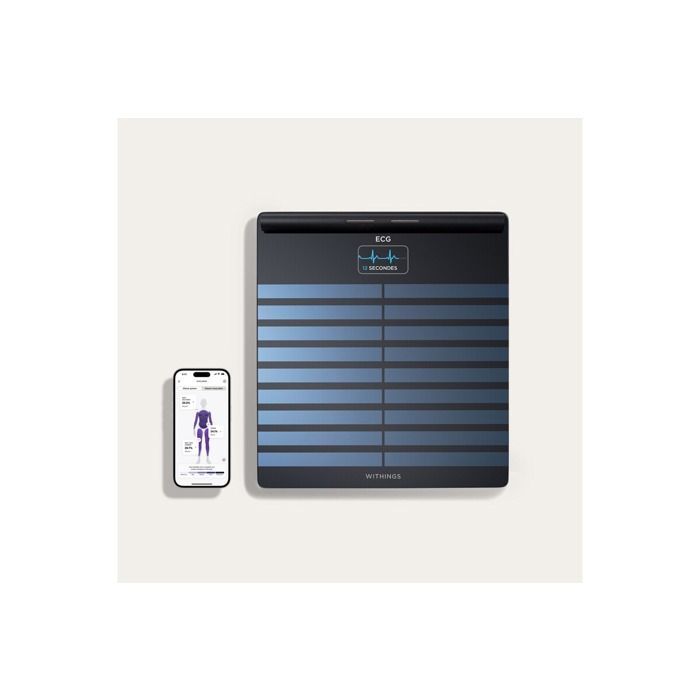 Balance connectée - Withings - Body Scan - Noir - 180 kg - Mesure de poids et santé avancée