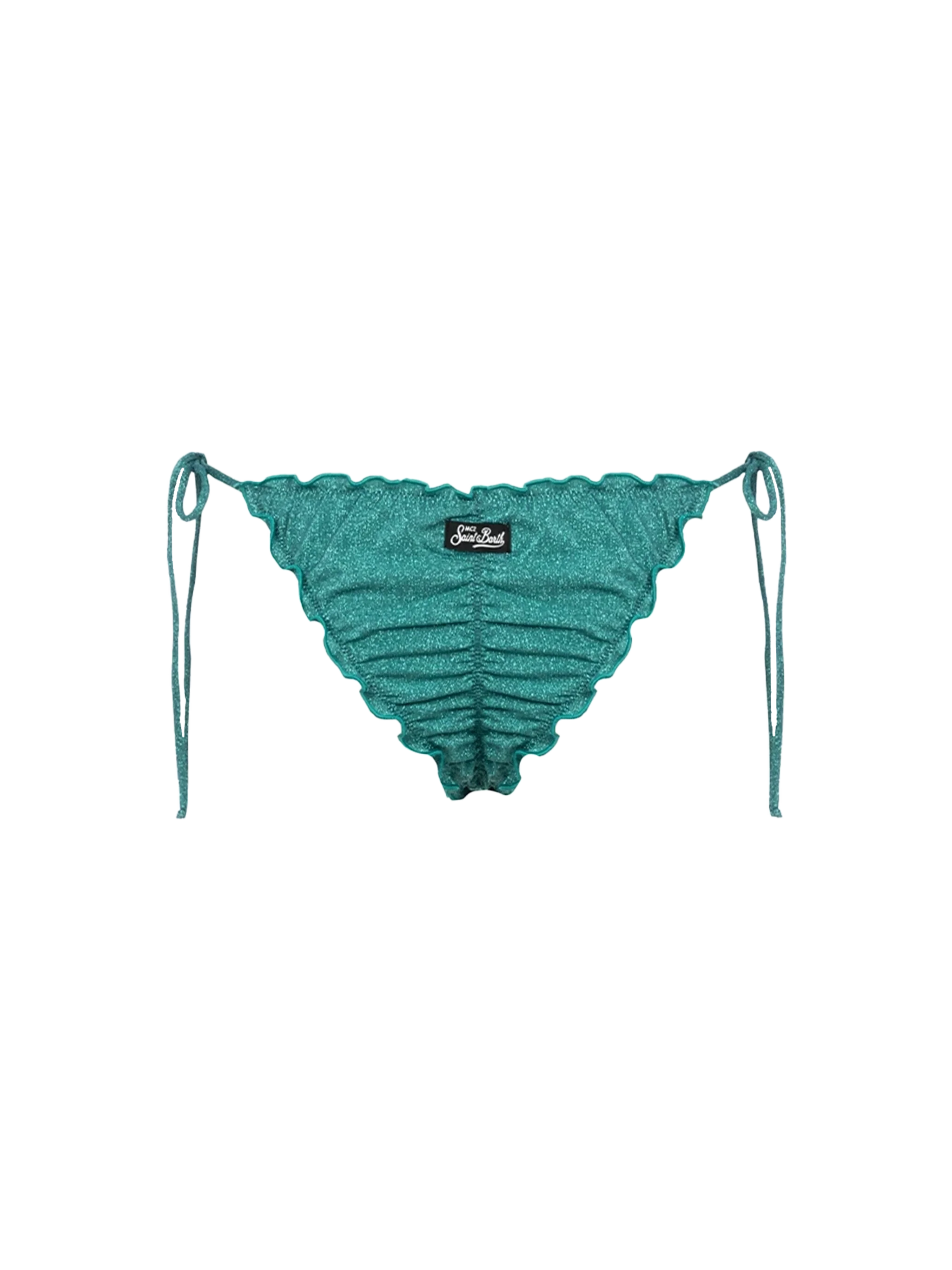 Casual bikinibroekje voor dames in aquamarijnkleurige lurex, Miami