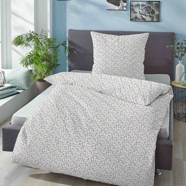 Renforce bed linen, 155 x 220 cm, dots