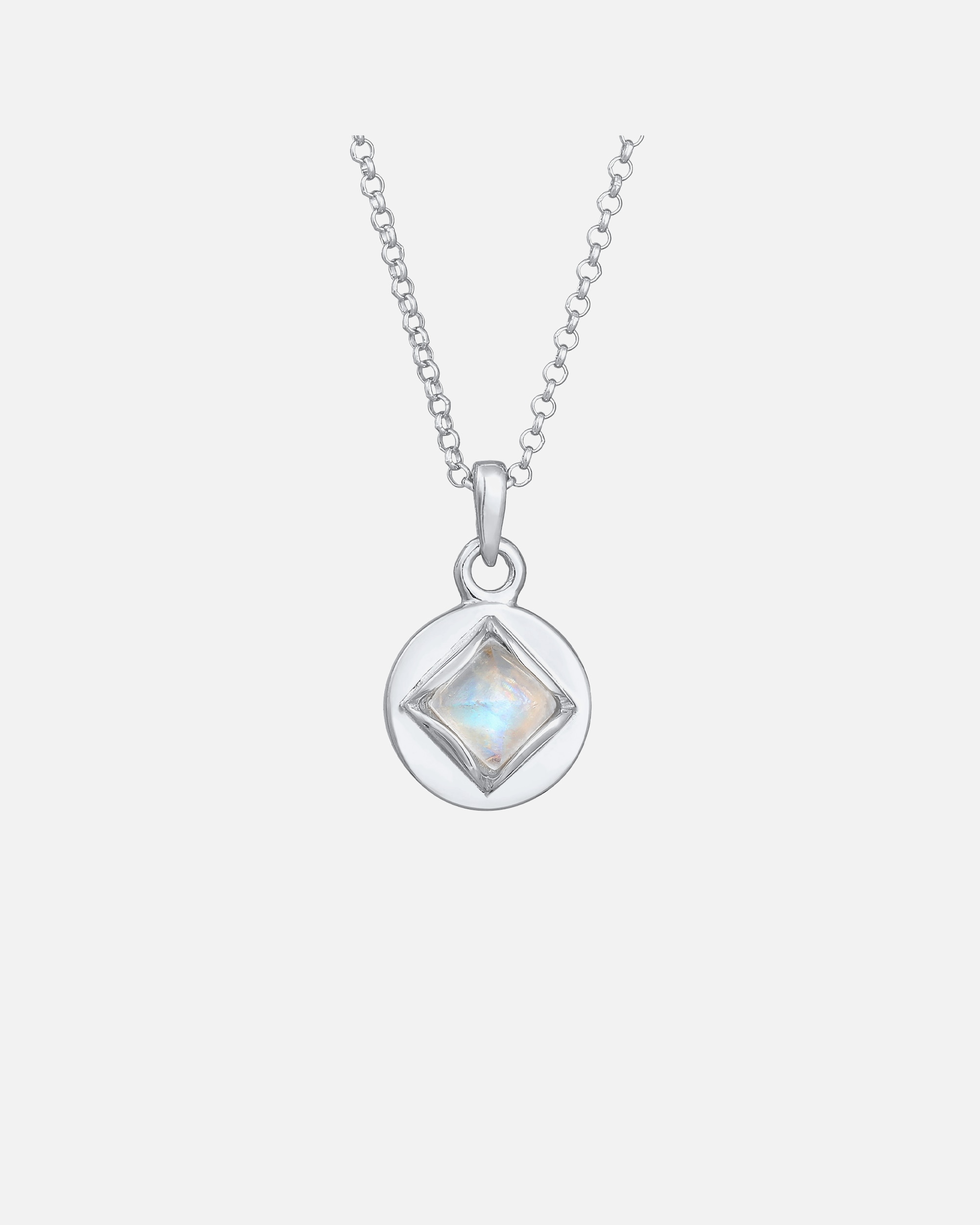 Elli PREMIUM Elli PREMIUM Collier Femmes plaquettes pendentif pyramide avec pierre de lune en argent sterling 925