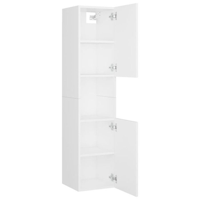 vidaXL Ensemble de meubles de salle de bain blanc bois d'ingénierie 3070955