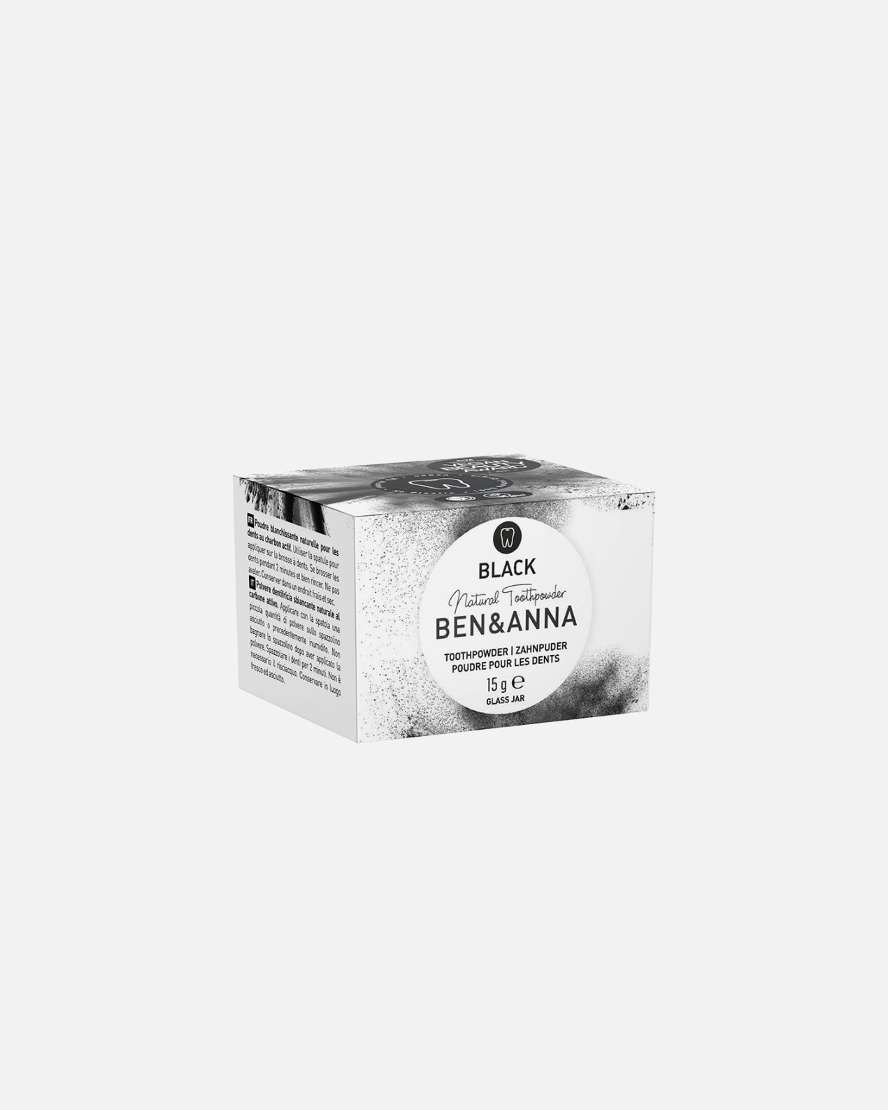 Zobna pasta Ben & Anna, črni zobni prah - 15 g