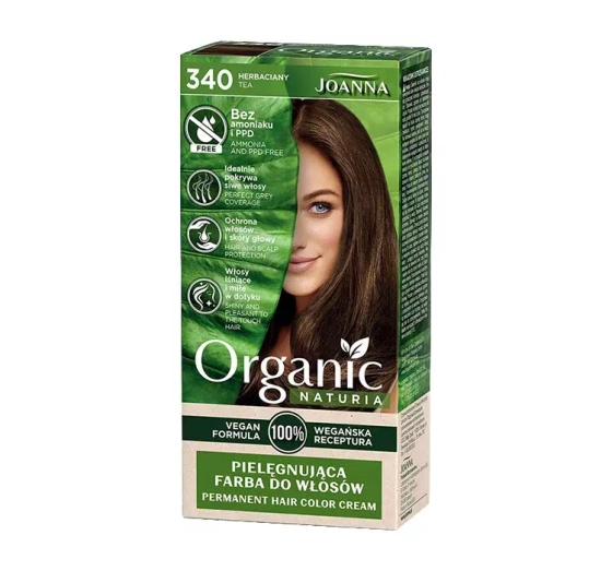 Joanna Naturia Organic pielęgnująca farba do włosów 340 Herbaciany