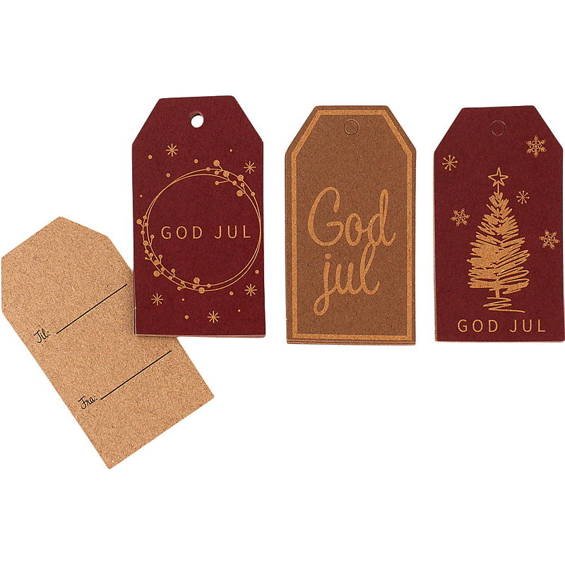 Étiquettes cadeaux pour la maison, paquet de 15, kraft