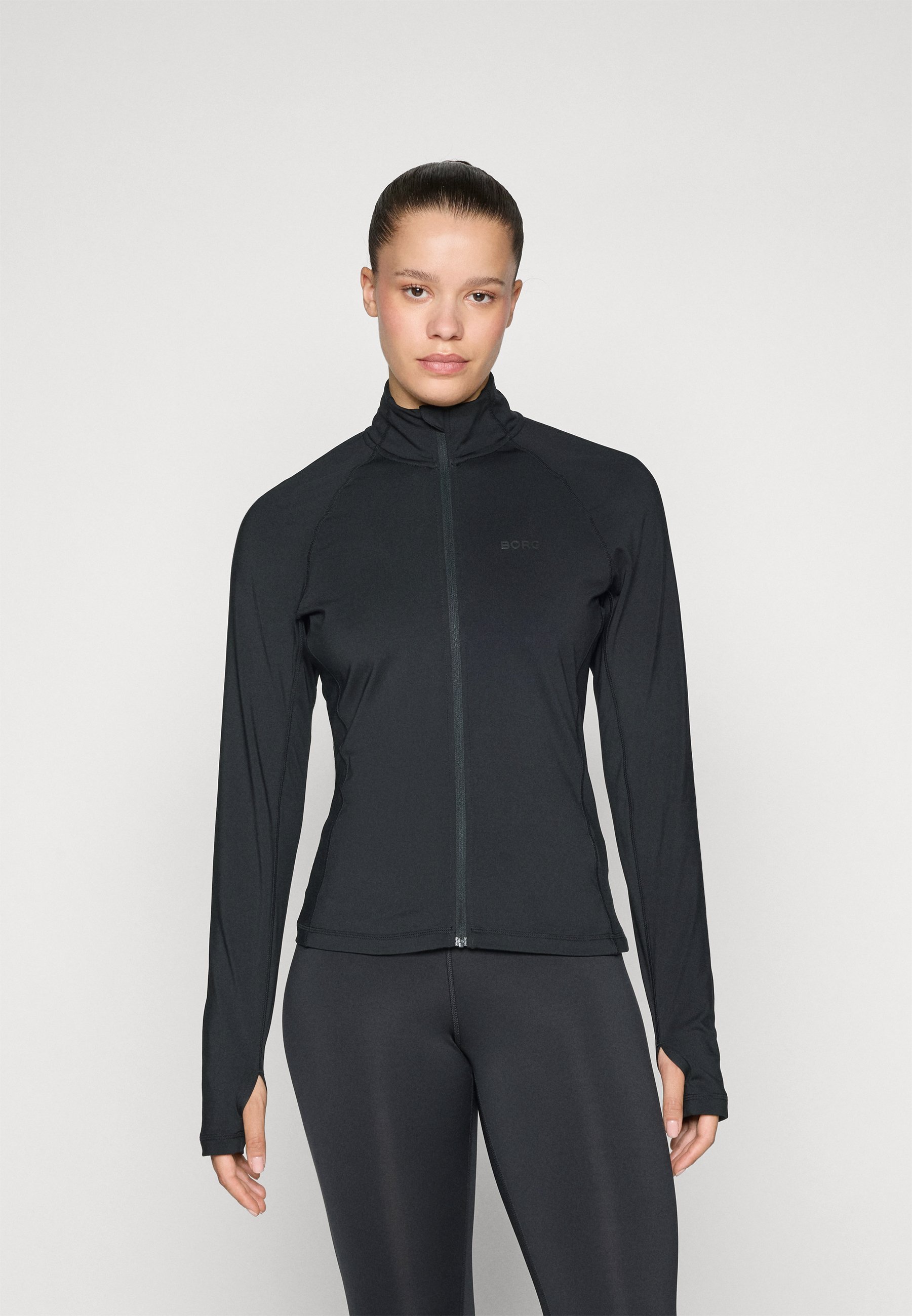Björn Borg FULL ZIP MIDLAYER - Sweatshirt met rits - zwarte schoonheid