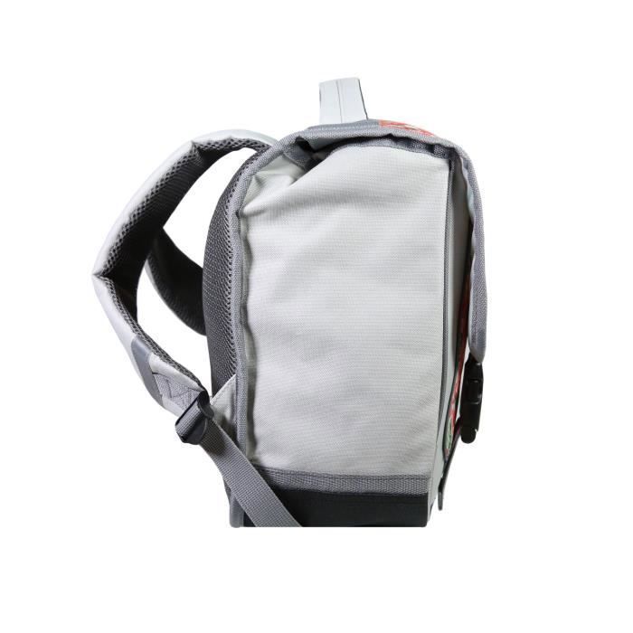 Mochila escolar Bagtrotter Offshore gris con estampado floral - Para niños - 38 x 13 x 34 cm - Sintética