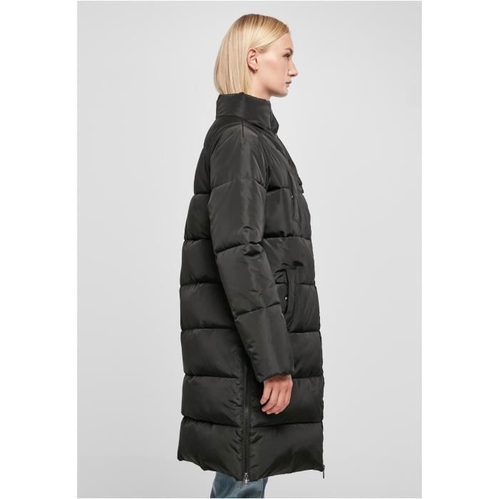 Chaqueta acolchada para mujer - URBAN CLASSICS - Negra - Cuello alto - Cómoda - 100% poliéster