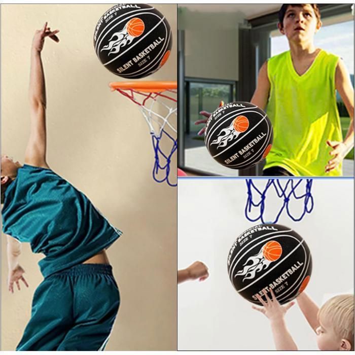Balón de baloncesto de superficie lisa, balón de baloncesto silencioso, talla 7, balón de baloncesto de espuma para interiores.