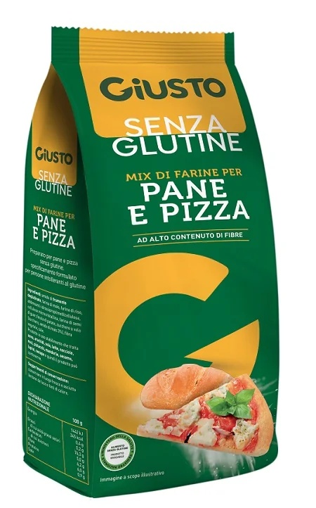 GIUSTO Giusto glutenvrije mix voor brood en pizza 500 g gistvrije bloemmix