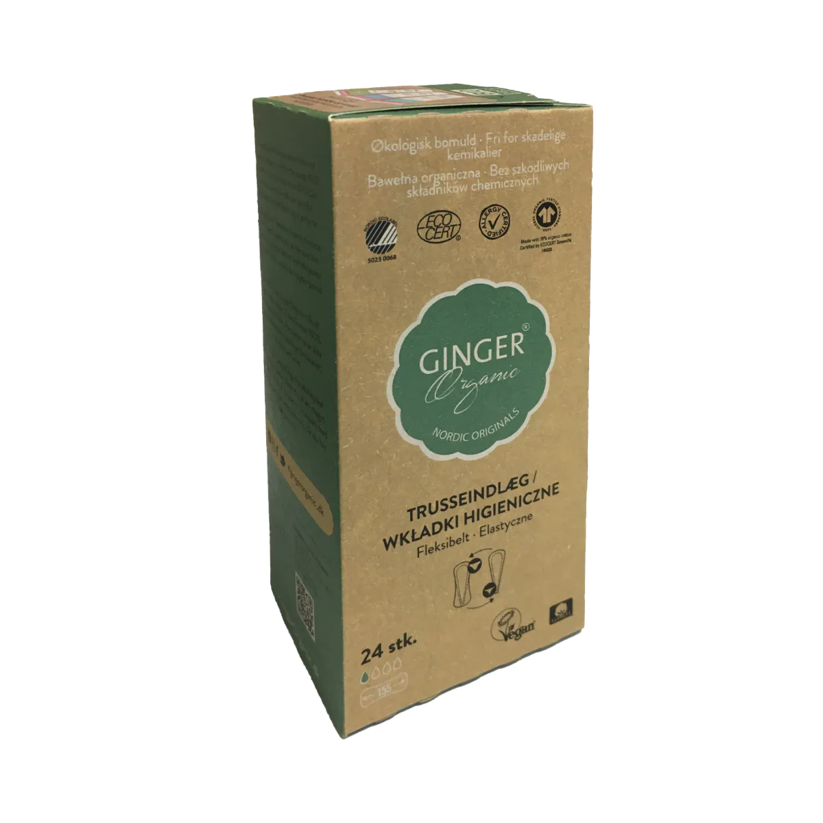 Ginger Organic Wkładki Higieniczne Elastyczne
