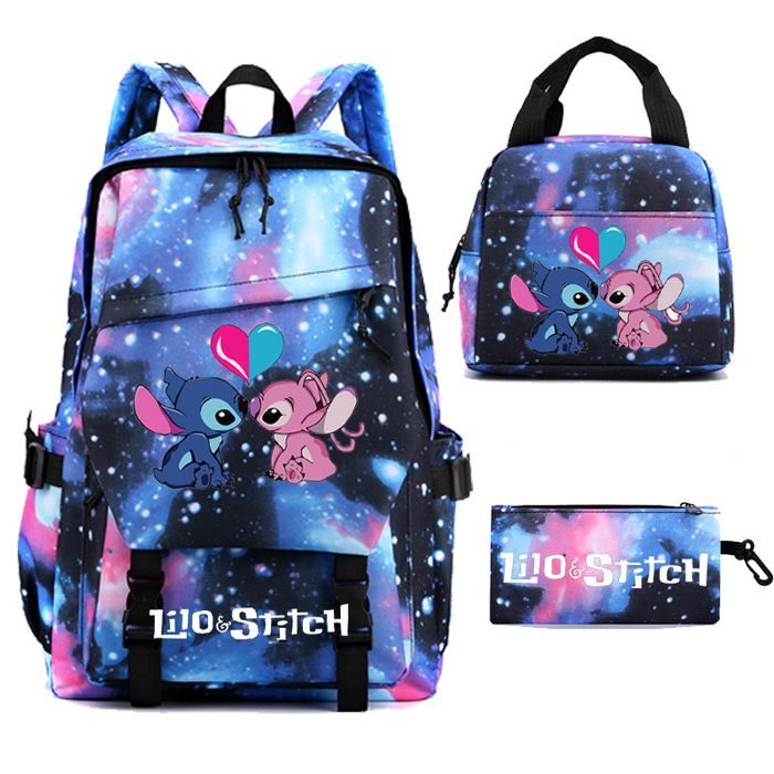 Conjunto de 3 bolsos infantiles: estuche, mochila y bandolera para el colegio. Prácticos y con estilo.