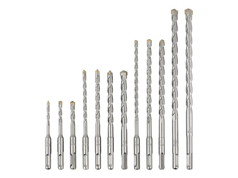 Conjunto de brocas para martelo perfurador PARKSIDE®, conjunto de cinzéis lubrificados, conjunto de brocas serpentinas lubrificadas