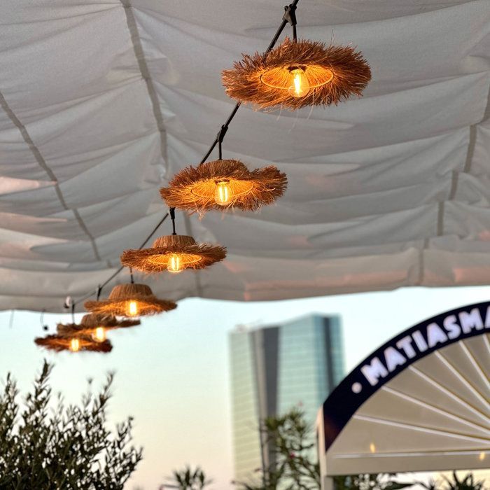 Outdoor String Lights - LUMISKY - TAHITI LIGHT CONNECTABLE - 7 E27 LED Filament Bulbs - Warm White - 6 m