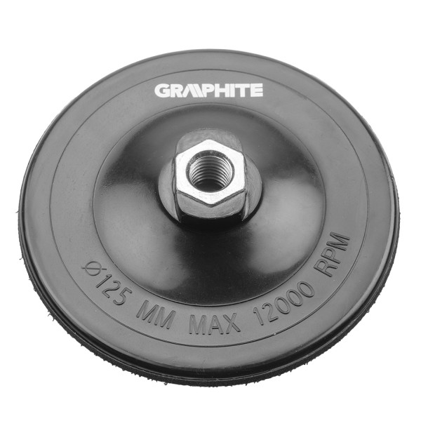 Tarcza elastyczna rzep 125mmxM14, GRAPHITE 55H825