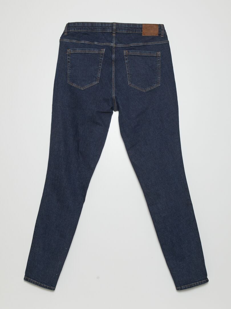 Calça jeans slim de cintura alta - tamanho 34 - azul