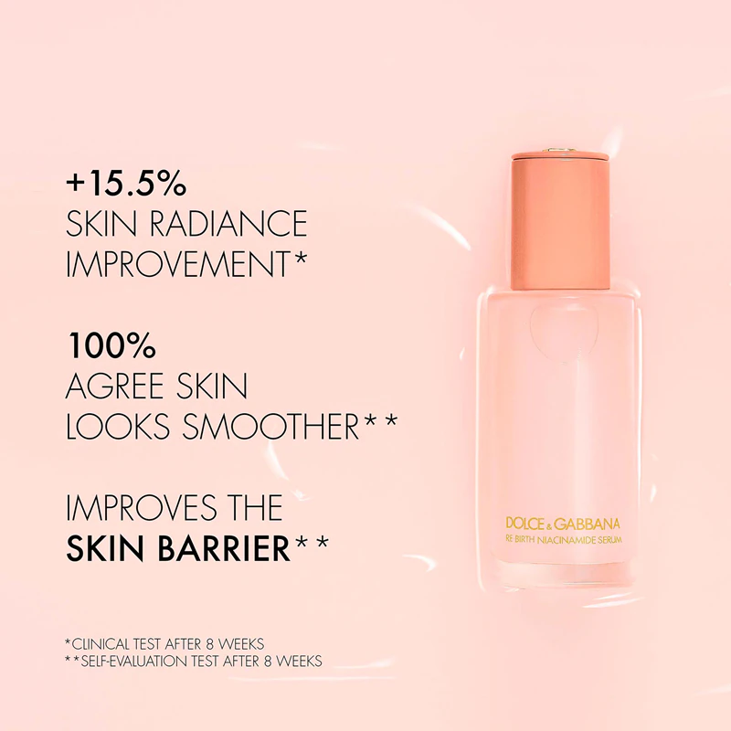Dolce&Gabbana Fresh Skin Re-Birth Niacinamide Serum: een kalmerend en regenererend serum voor de huid.