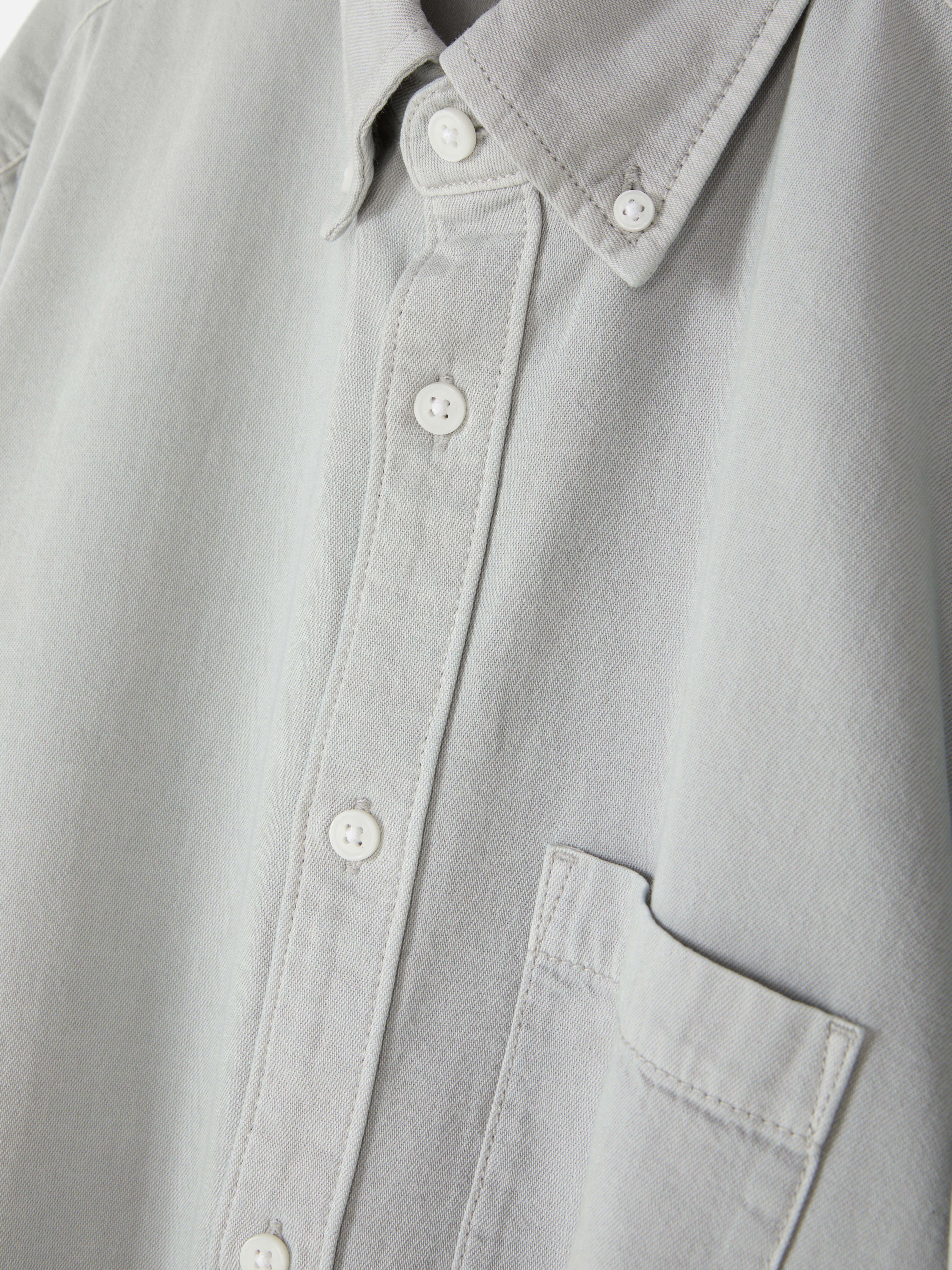Hosszú ujjú twill pamuting Laza, hosszú ujjú, gombos záródású twill pamuting