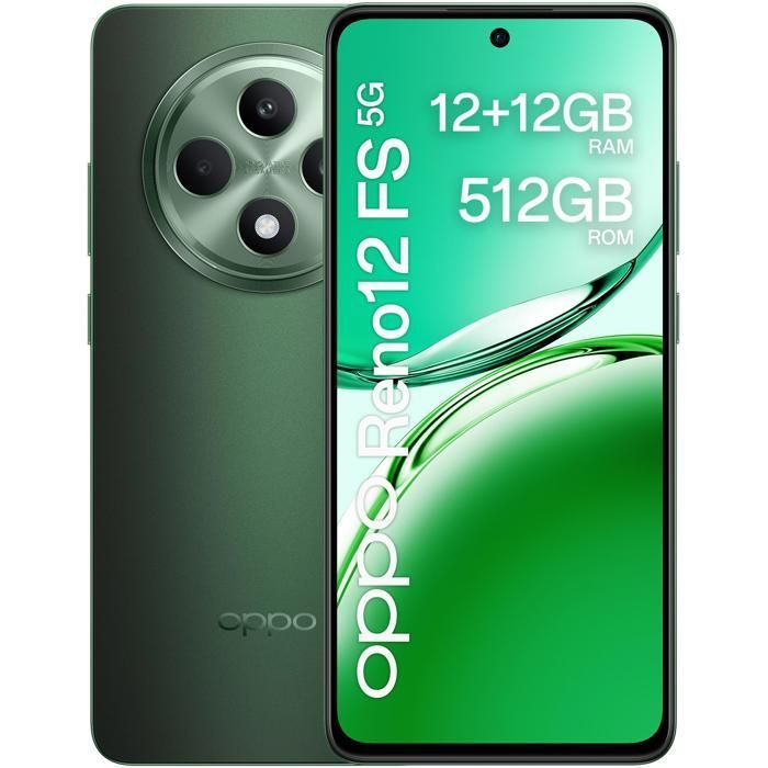 Smartphone - OPPO - Reno12 FS 5G - 12 GB RAM - 512 GB - 6,67 inch AMOLED-scherm met 120 Hz
