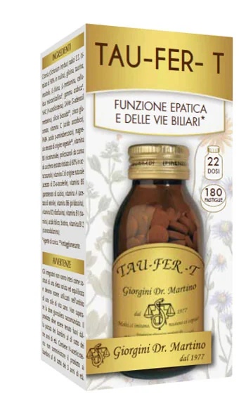 Complément alimentaire Dr. Giorgini Tau-Fer-T 180 comprimés avec vitamines et minéraux