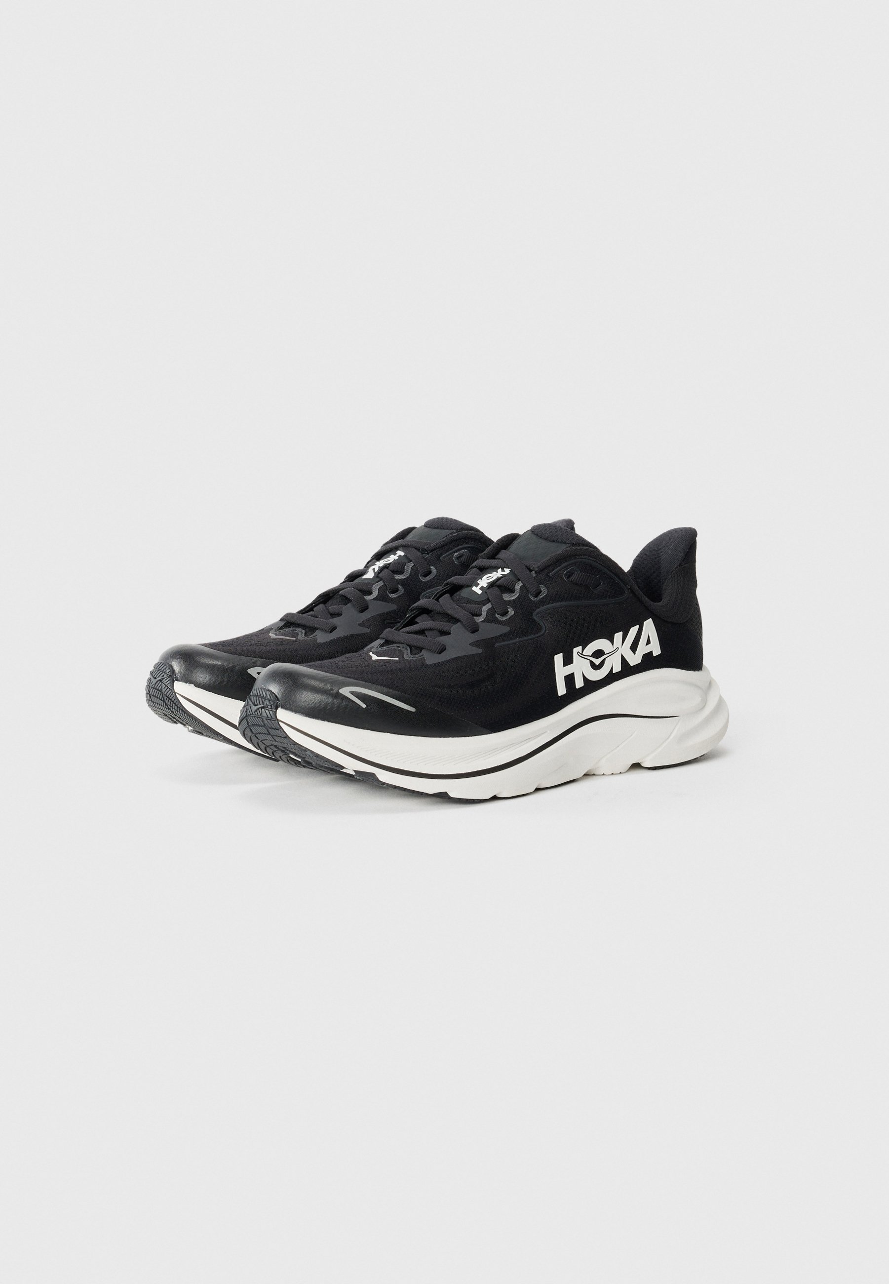 HOKA CLIFTON 10 UNISEXE - Chaussures de trail - noir/blanc