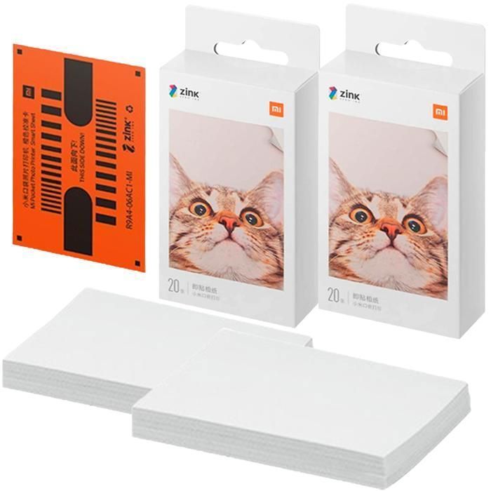 2x fotopapier voor de Xiaomi Mi draagbare fotoprinter