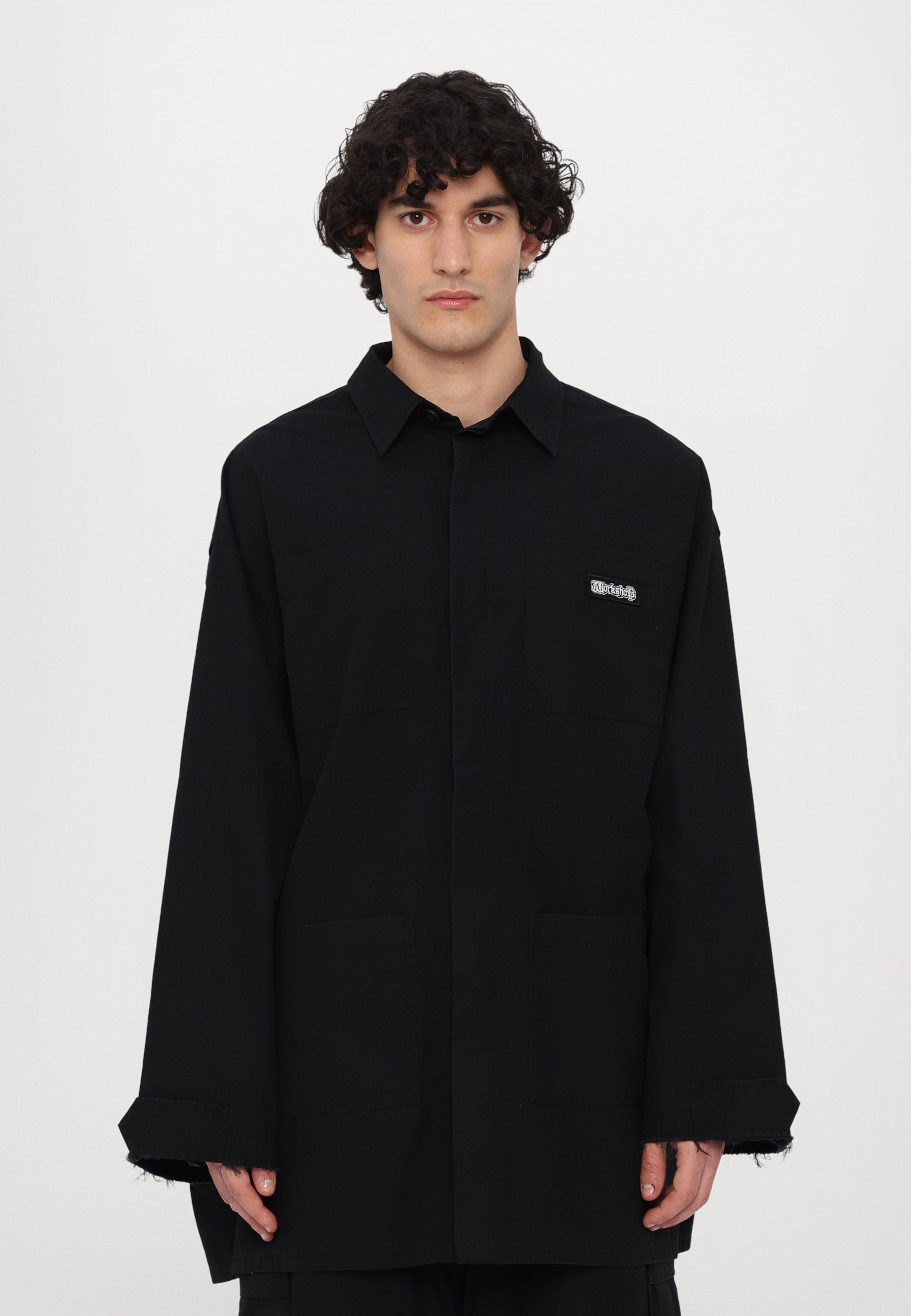 032c INTERMISSION OVERSHIRT UNISEX - Blouse met knoopsluiting - zwart