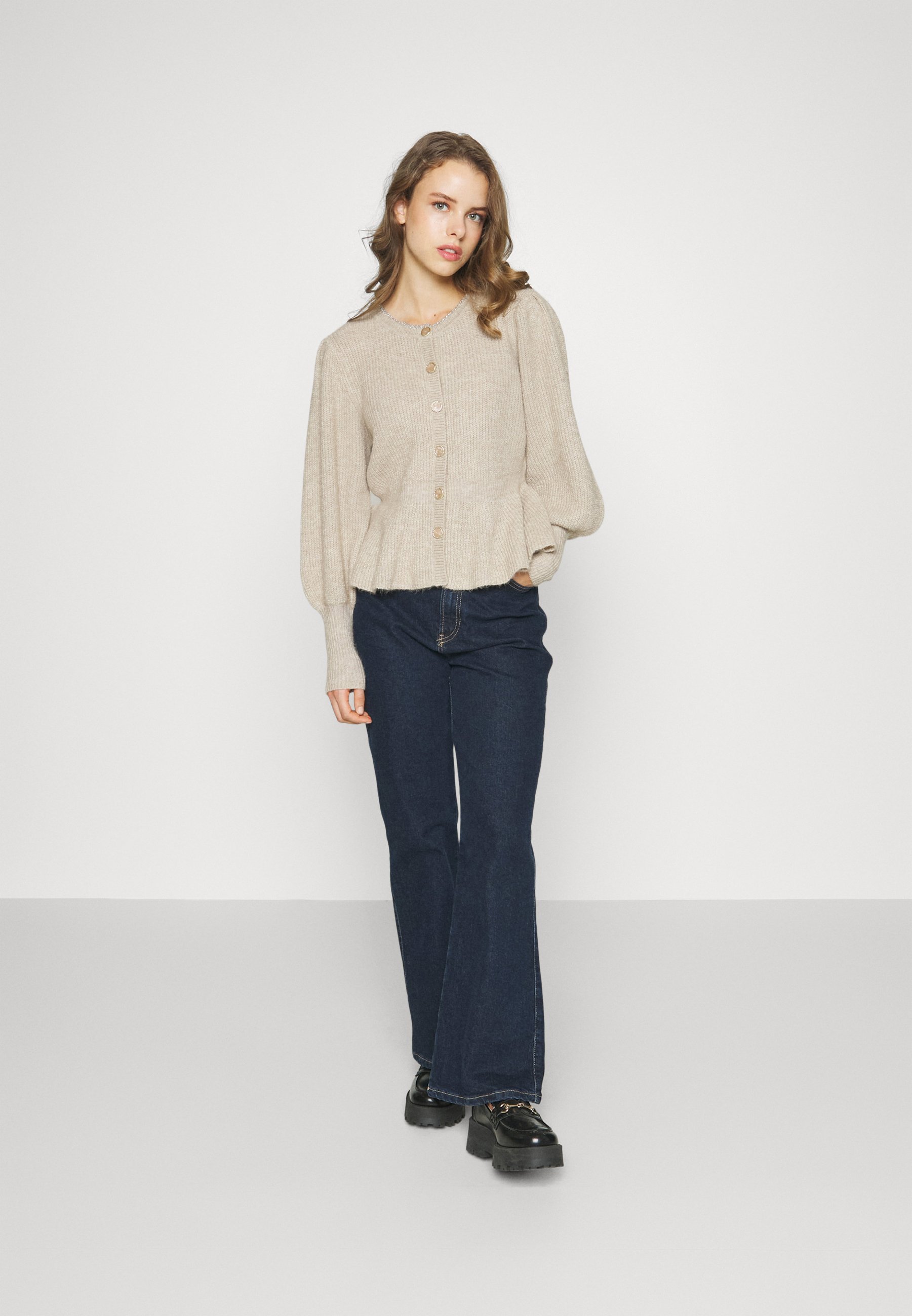 ONLY Petite ONLRIO LIFE CARDIGAN - Kardigan - pražený kokos