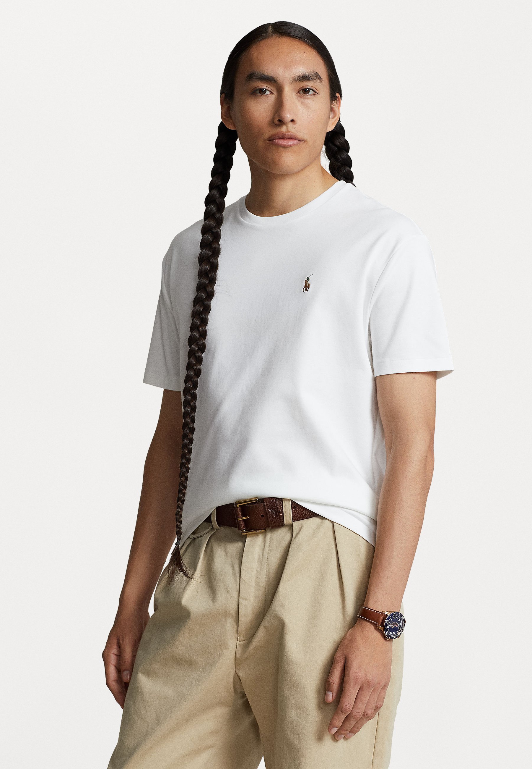 Polo Ralph Lauren T-shirt CUSTOM SLIM FIT in morbido cotone - T-shirt basic - bianca