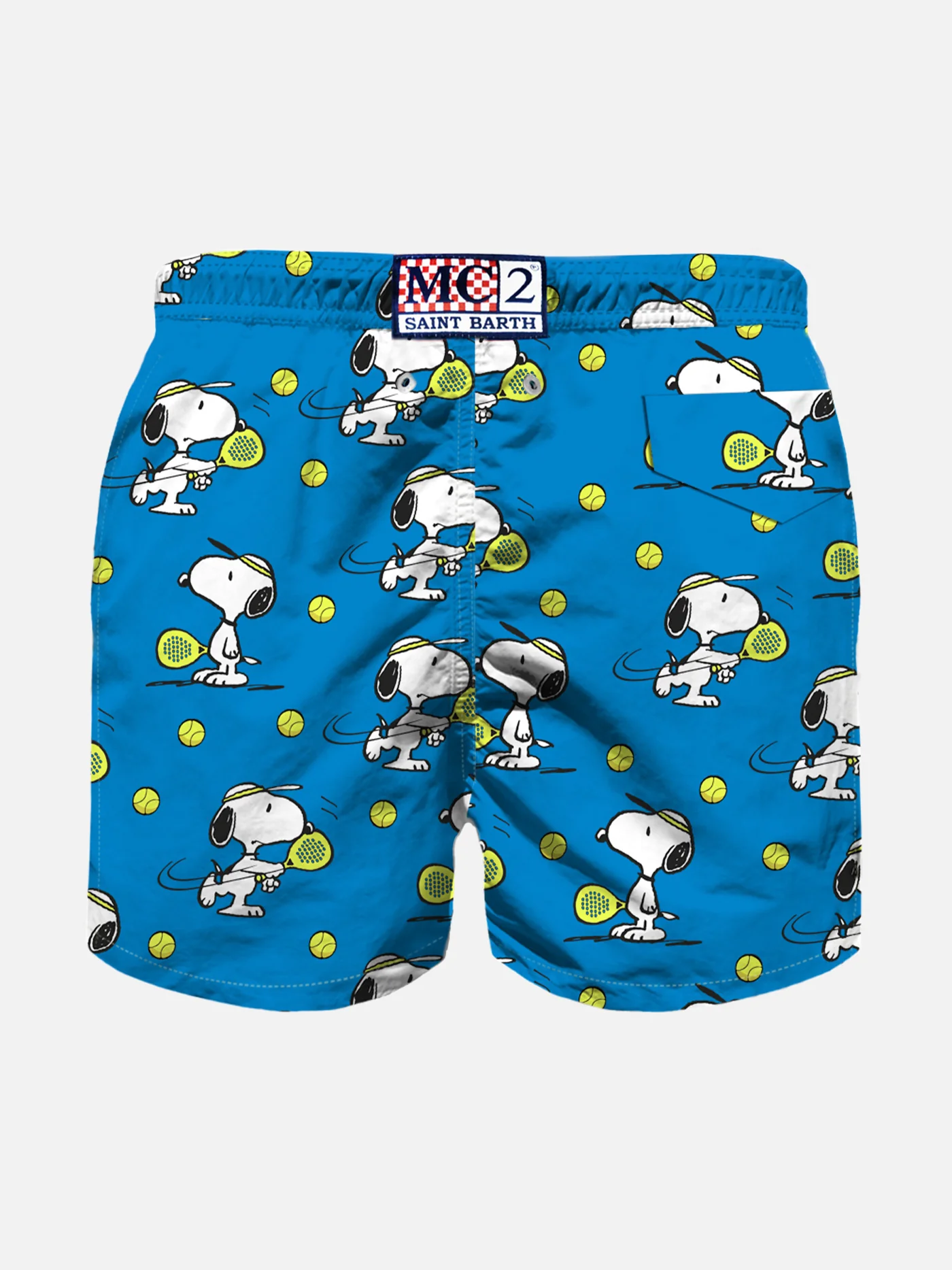 Costume da bagno da bambino in tessuto leggero con stampa Snoopy Padel